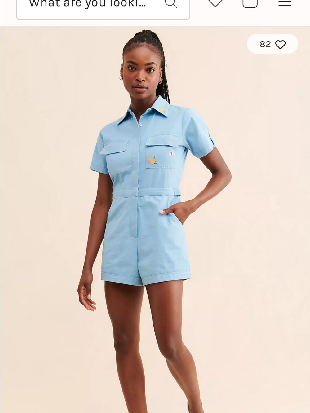 Free People Light Blue Short Sleeve Romper
